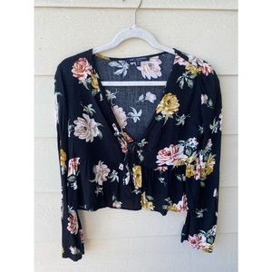 Cropped floral top